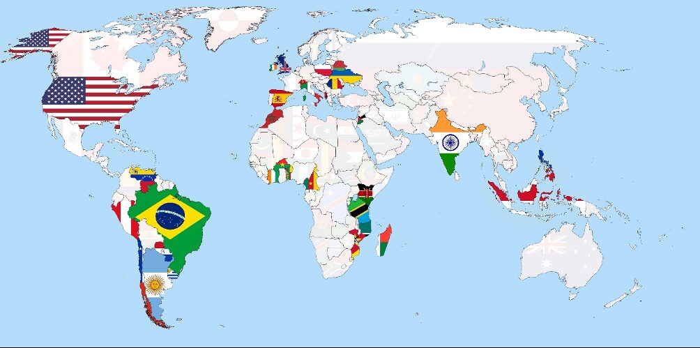 Map of the countries where the Sons of Divine Providence are present today