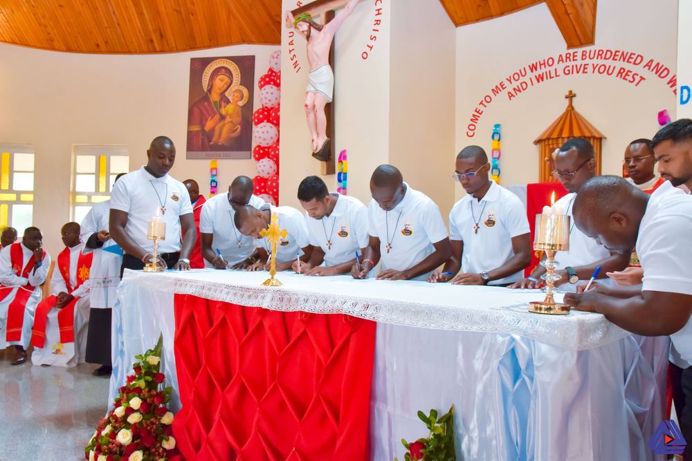 Nine novices make their first religious profession